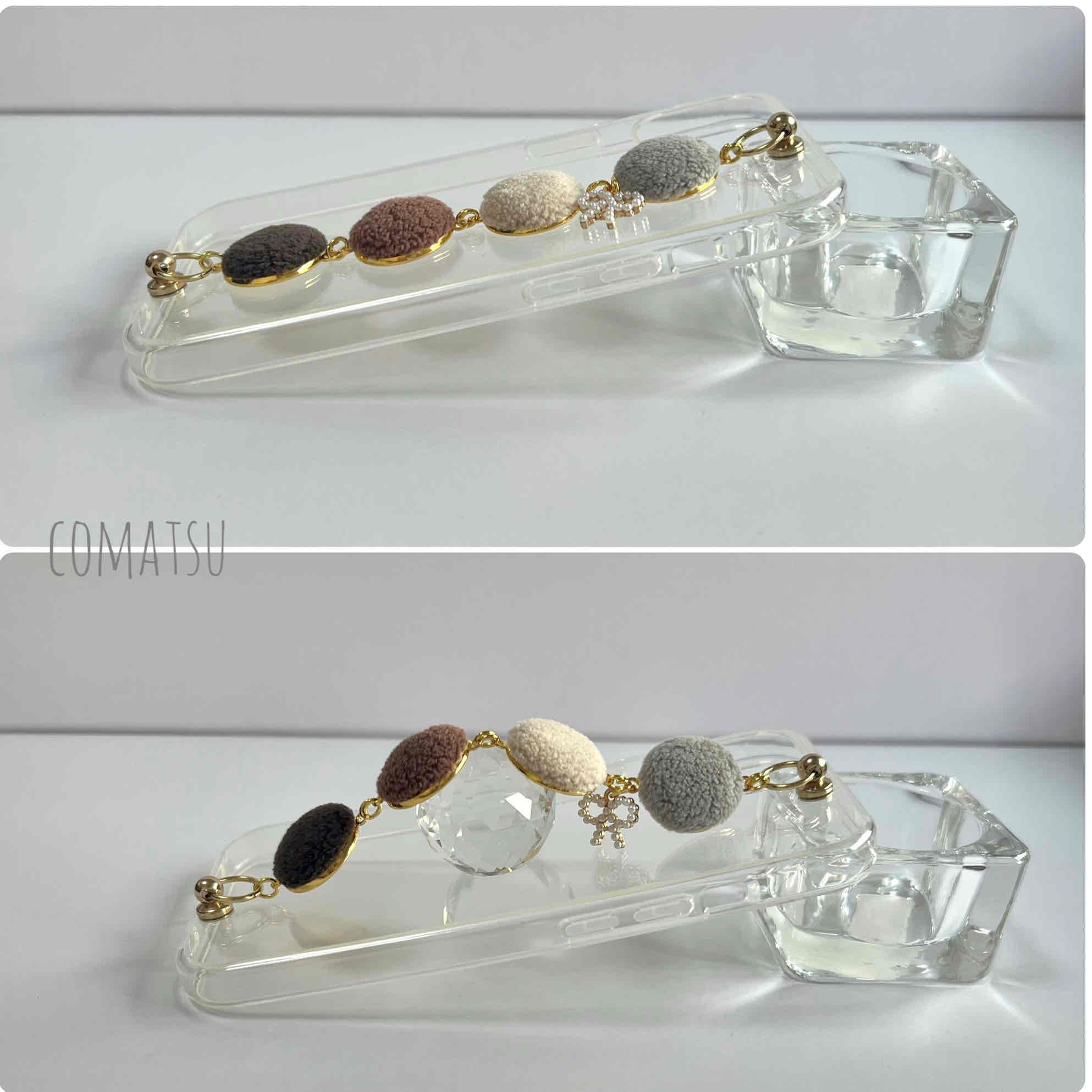 もこもこボア ハンドホルダースマホケース 落下防止ベルトストラップ付きスマホカバー | 3枚目